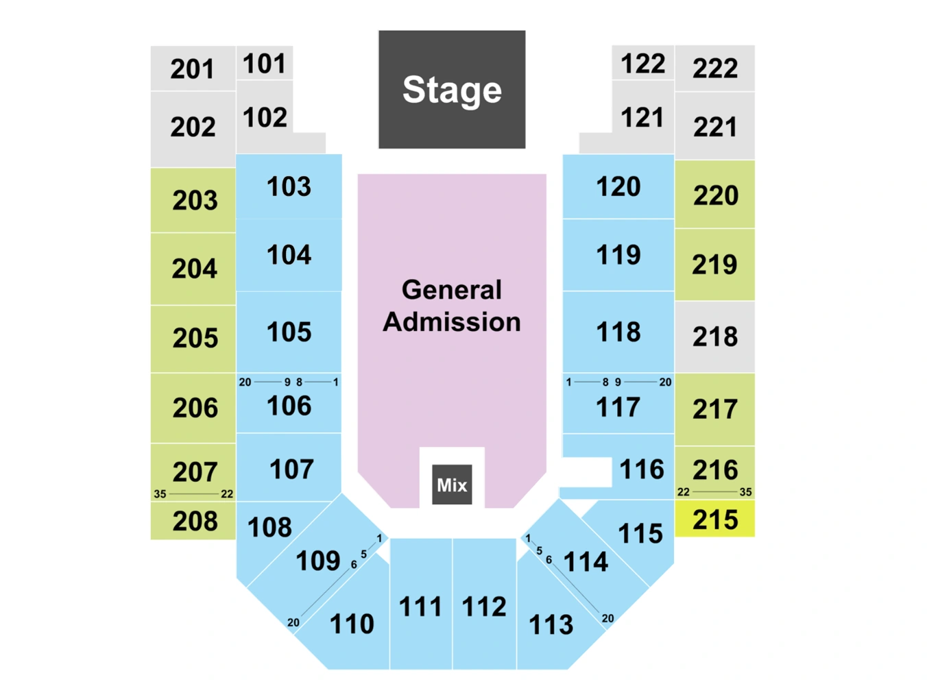 Ford Wyoming Center Seating Chart